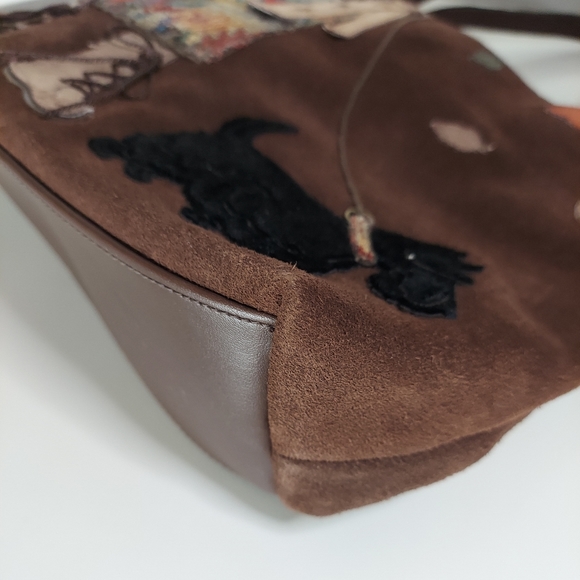 St. John's Bay Scottie Brown Leather Embellished Handheld Tote Bag - Picture 15 of 16